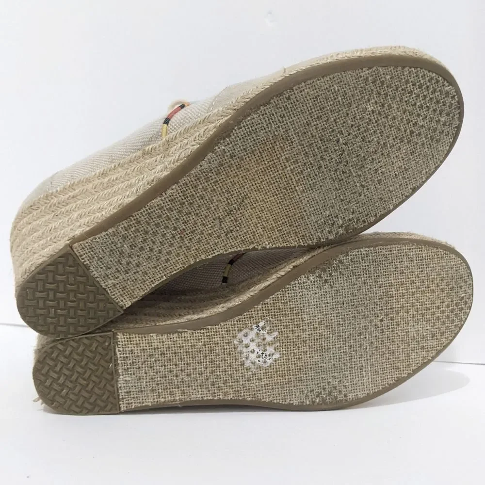 TOMS Womens 9.5 Wedges Tan Booties Whisper Desert Wedge Boot 9 1/2 Suede Shoes
